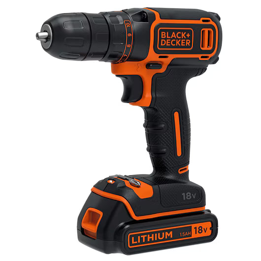 Black & Decker - Trapano/Avvitatore 18V Litio in valigetta - BDCDC18K-QW