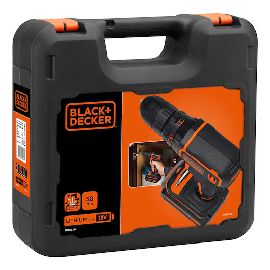 Black & Decker - Trapano/Avvitatore 18V Litio in valigetta - BDCDC18K-QW