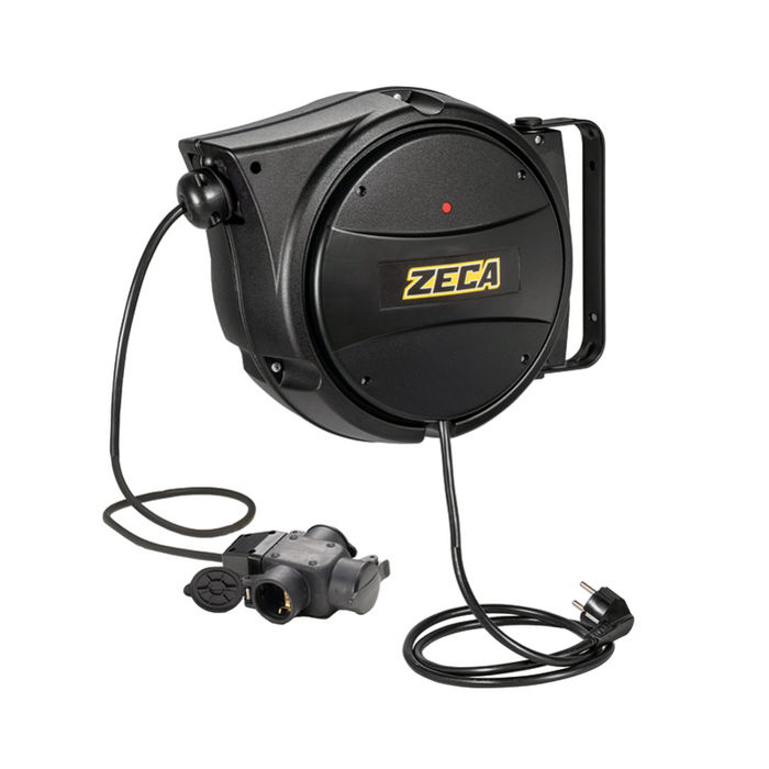 AL41/315/B GS3 ZECA PROLUNGA CON RIENTRO AUTOMATICO 15M CON TRIPLA PRESA E SPINA SCHUKO