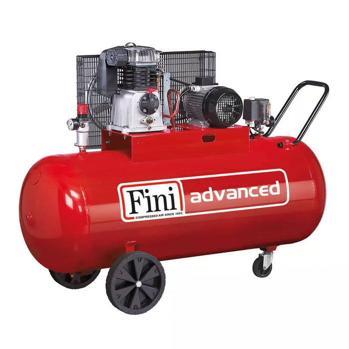 FINI MK113-270-4 Compressore professionale a cinghia monostadio, adatto per artigiani e piccole industrie.