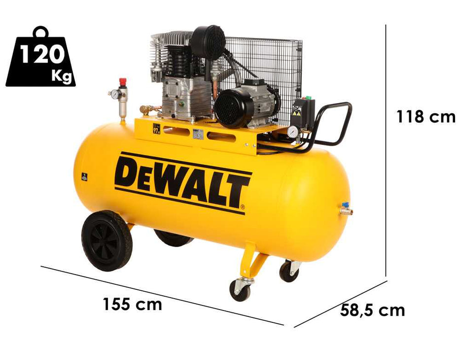 DeWalt DXCMB4T270HCE - Compressore aria elettrico trifase a cinghia - Motore 4 HP – 270 lt