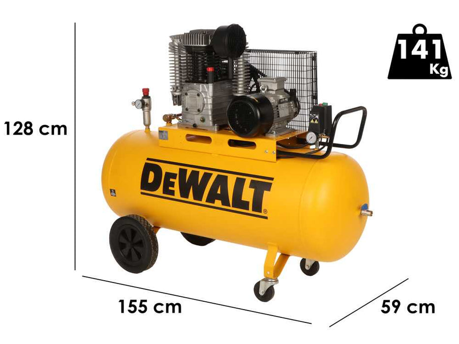 DeWalt DXCMB55T271HCE - Compressore aria elettrico trifase a cinghia - Motore 5,5 HP – 270 lt
